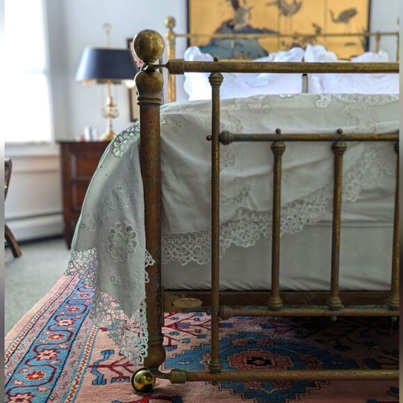 King Size Linen Crochet Coverlet - Picture 6 of 10